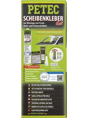 Petec Scheibenkleber-Set, 310ml Kartusche