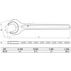 BGS Einmaulschlüssel | DIN 894 | SW 13 mm