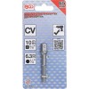 BGS Adapter für Bohrmaschinen | Antrieb Außensechskant 6,3 mm (1/4"") / Abtrieb Außenvierkant 10 mm (3/8"")