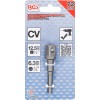 BGS Adapter für Bohrmaschinen | Antrieb Außensechskant 6,3 mm (1/4"") / Abtrieb Außenvierkant 12,5 mm (1/2"")