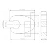 BGS Hahnenfußschlüssel | Antrieb Innenvierkant 10 mm (3/8"") | SW 13 mm