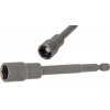 BGS Steckschlüssel-Einsatz Sechskant, extra lang | für Bohrmaschinen | Antrieb Außensechskant 6,3 mm (1/4"") | SW 11 mm