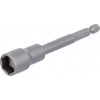 BGS Steckschlüssel-Einsatz Sechskant, extra lang | für Bohrmaschinen | Antrieb Außensechskant 6,3 mm (1/4"") | SW 13 mm