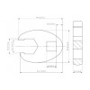 BGS Hahnenfußschlüssel | Antrieb Innenvierkant 10 mm (3/8"") | SW 15 mm