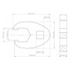 BGS Hahnenfußschlüssel | Antrieb Innenvierkant 10 mm (3/8"") | SW 18 mm