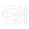 BGS Hahnenfußschlüssel | Antrieb Innenvierkant 10 mm (3/8"") | SW 17 mm
