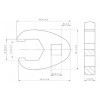 BGS Hahnenfußschlüssel | Antrieb Innenvierkant 10 mm (3/8"") | SW 19 mm