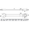 BGS Ratschenring-Maulschlüssel | abwinkelbar | SW 11 mm