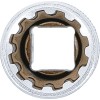 BGS Steckschlüssel-Einsatz Gear Lock, tief | Antrieb Innenvierkant 10 mm (3/8"") | SW 15 mm