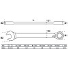 BGS Ratschenring-Maulschlüssel | umschaltbar | SW 12 mm