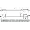 BGS Ratschenring-Maulschlüssel | abwinkelbar | SW 12 mm