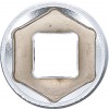 BGS Steckschlüssel-Einsatz Sechskant | Antrieb Innenvierkant 12,5 mm (1/2"") | SW 15/16""