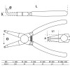 BGS Sprengringzange | abgewinkelt | für Innensprengringe | 150 mm