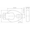 BGS Hahnenfußschlüssel | Antrieb Innenvierkant 12,5 mm (1/2"") | SW 25 mm
