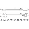 BGS Ratschenring-Maulschlüssel | umschaltbar | SW 14 mm