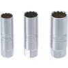 BGS Zündkerzen-Einsatz-Satz Zwölfkant | Antrieb Innenvierkant 10 mm (3/8"") | SW 14 - 16 - 18 mm | 3-tlg.