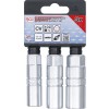 BGS Zündkerzen-Einsatz-Satz Zwölfkant | Antrieb Innenvierkant 10 mm (3/8"") | SW 14 - 16 - 18 mm | 3-tlg.