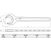 BGS Einmaulschlüssel | DIN 894 | SW 25 mm