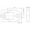 BGS Hahnenfußschlüssel | Antrieb Innenvierkant 12,5 mm (1/2"") | SW 28 mm