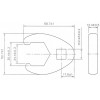 BGS Hahnenfußschlüssel | Antrieb Innenvierkant 12,5 mm (1/2"") | SW 30 mm