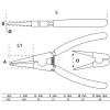 BGS Sprengringzange | gerade | für Außensprengringe | 180 mm