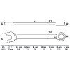 BGS Ratschenring-Maulschlüssel | umschaltbar | SW 15 mm