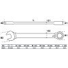 BGS Ratschenring-Maulschlüssel | umschaltbar | SW 16 mm