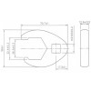 BGS Hahnenfußschlüssel | Antrieb Innenvierkant 12,5 mm (1/2"") | SW 32 mm