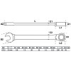 BGS Ratschenring-Maulschlüssel | abwinkelbar | SW 15 mm