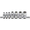 BGS Steckschlüssel-Einsatz-Satz E-Profil | Antrieb Innenvierkant 6,3 mm (1/4"") / 10 mm (3/8"") | SW E6 - E16 | 7 tlg.