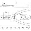 BGS Sprengringzange | 90° | für Außensprengringe | 165 mm