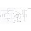 BGS Hahnenfußschlüssel | Antrieb Innenvierkant 12,5 mm (1/2"") | SW 33 mm