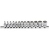 BGS Steckschlüssel-Einsatz-Satz Zwölfkant | Antrieb Innenvierkant 6,3 mm (1/4"") | SW 4 - 14 mm | 13-tlg.
