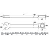 BGS Ratschenring-Maulschlüssel | abwinkelbar | SW 17 mm