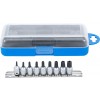 BGS Bit-Einsatz-Satz | Antrieb Innenvierkant 6,3 mm (1/4"") | TS-Profil (für Torx Plus) mit Bohrung | 9-tlg.
