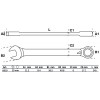 BGS Ratschenring-Maulschlüssel | umschaltbar | SW 19 mm