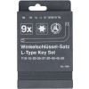 BGS Winkelschlüssel-Satz | T-Profil (für Torx) T10 - T50 | 9-tlg.