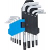 BGS Winkelschlüssel-Satz | kurz | T-Profil (für Torx) mit Bohrung T10 - T50 | 9-tlg.