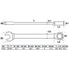 BGS Ratschenring-Maulschlüssel | abwinkelbar | SW 19 mm