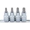 BGS Bit-Einsatz-Satz | Antrieb Innenvierkant 12,5 mm (1/2"") | T-Profil (für Torx) mit Bohrung T40 - T55 | 4-tlg.