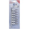 BGS Bit-Einsatz-Satz | Antrieb Innenvierkant 10 mm (3/8"") | T-Profil (für Torx) mit Bohrung T15 - T50 | 7-tlg.