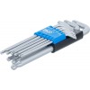 BGS Winkelschlüssel-Satz | T-Profil (für Torx) mit Kugelkopf | T10 - T50 | 9-tlg.