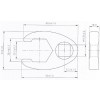 BGS Hahnenfußschlüssel | Antrieb Innenvierkant 20 mm (3/4"") | SW 38 mm