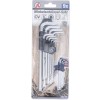 BGS Winkelschlüssel-Satz | lang | T-Profil (für Torx) T10 - T50 | 9-tlg.