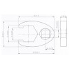BGS Hahnenfußschlüssel | Antrieb Innenvierkant 20 mm (3/4"") | SW 41 mm