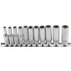 BGS Steckschlüssel-Einsatz-Satz Sechskant, tief | Antrieb Innenvierkant 6,3 mm (1/4"") | Zollgrößen | 11-tlg.