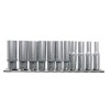 BGS Steckschlüssel-Einsatz-Satz Sechskant, tief | Antrieb Innenvierkant 6,3 mm (1/4"") | Zollgrößen | 11-tlg.