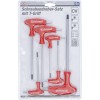 BGS Schraubendreher-Satz mit T-Griff und seitlicher Klinge | T-Profil (für Torx) mit Bohrung T10 - T40 | 6-tlg.