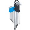 BGS Winkelschlüssel-Satz | extra lang | T-Profil (für Torx) mit Bohrung T10 - T50 | 9-tlg.