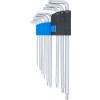 BGS Winkelschlüssel-Satz | extra lang | T-Profil (für Torx) mit Kugelkopf | T10 - T50 | 9-tlg.